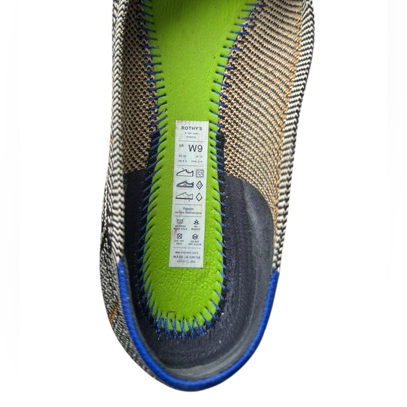 Rothy's Flats In Black/Beige/Bleu Size 9 - Picture 4 of 5